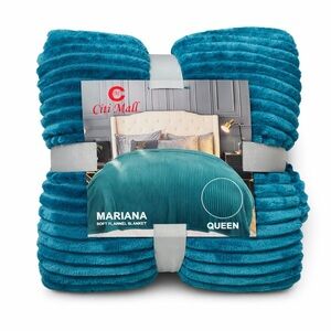 Mariana Cozy Flannel Blanket - Blue